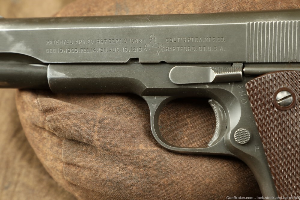1943 US Army WWII Colt 1911-A1 .45 ACP 5" Semi-Auto Pistol C&R Rare Old-img-19