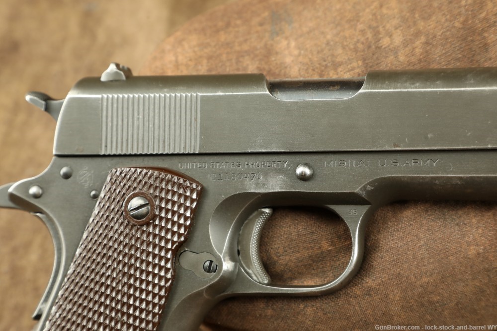 1943 US Army WWII Colt 1911-A1 .45 ACP 5" Semi-Auto Pistol C&R Rare Old-img-17