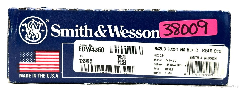 Smith & Wesson 642 Ultimate Carry 38 Spl +P  1 7/8" 13995 38009-img-7