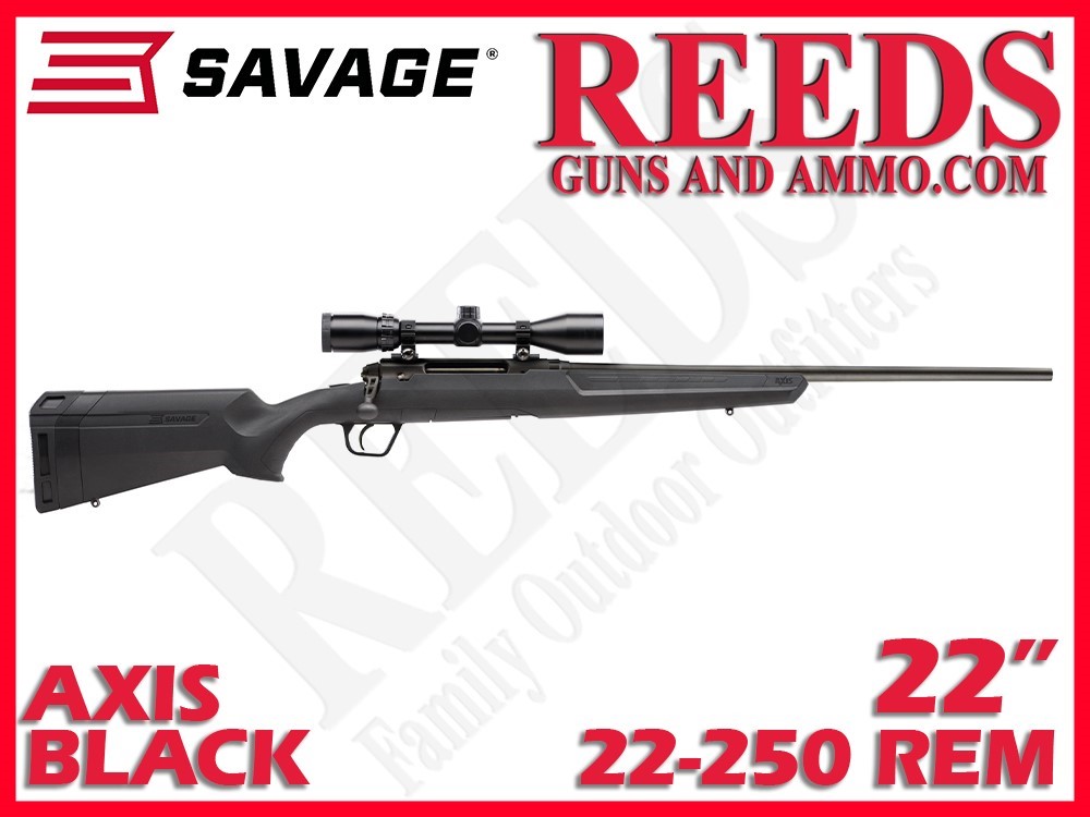 Savage Axis XP Weaver 3-9x40 Scope Black 22-250 Rem 22in 57257-img-0