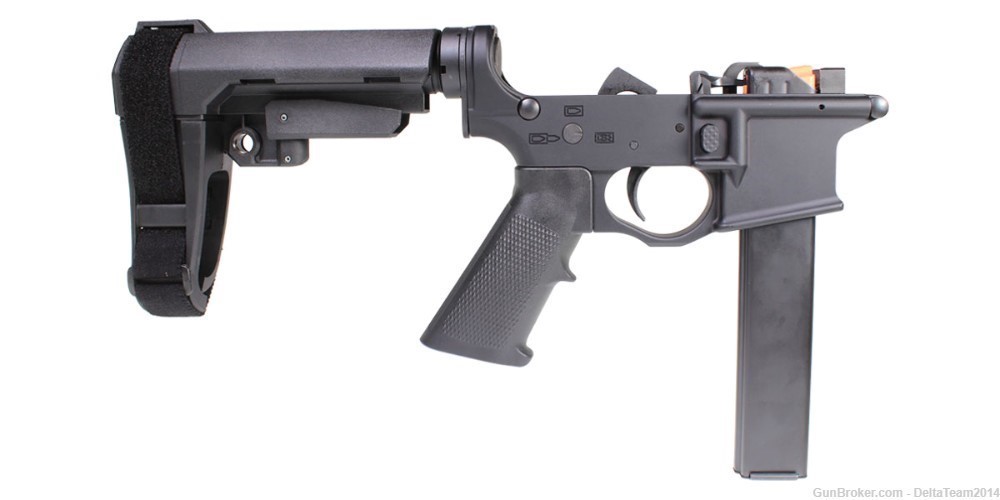 Spikes Tactical AR-9 9mm Colt Style Complete Lower - SBA3 and ASC Magazine-img-0
