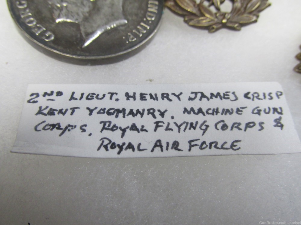 2nd LT. HENRY JAMES CRISP-KENT YEOMANRY-MACHINEGUN CORPS-RAF-MEDAL GROUPING-img-2