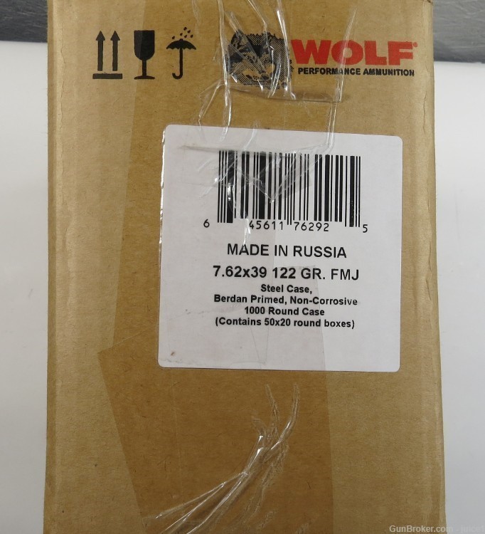1000Rds Wolf Performance Ammunition 7.62x39 122gr Steel Case FMJ-img-3