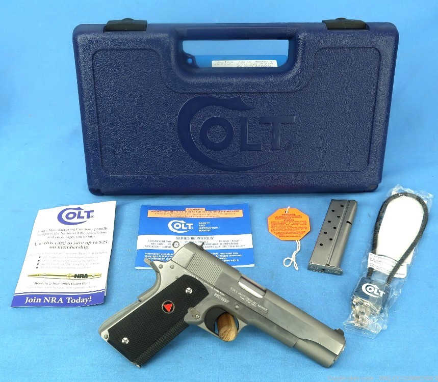Colt Government Delta Elite 10mm Stainless 80 Series Cased 1987-96-img-0