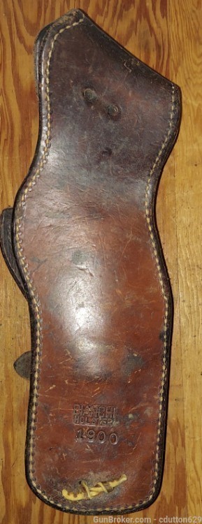 Bianchi 1900 left handed Colt SAA (4 3/4" bbl) leather holster- vintage.-img-1