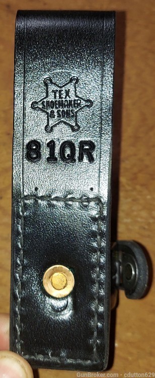 Tex Shoemaker & Sons NOS black leather bskt baton holder 81QR -img-1