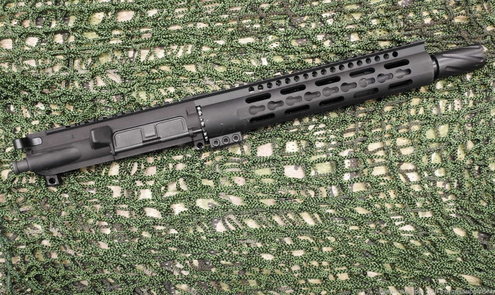 AR-15 5.56mm 10.5" HBAR Complete Upper Receiver w/ 10" Keymod & Flash Can-img-0
