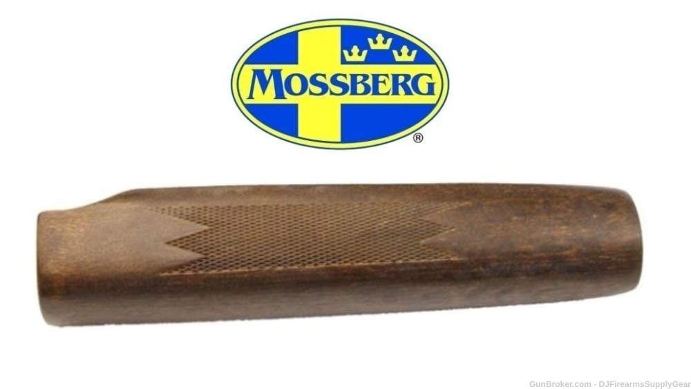 Factory Mossberg 500 12ga Checkered Walnut Wood FOREND -img-0