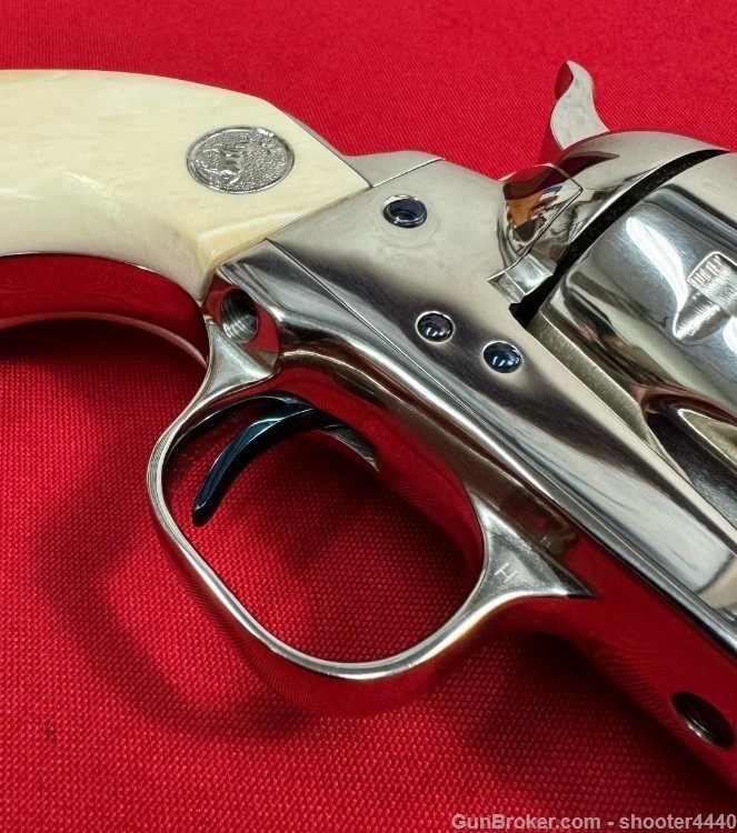 Colt Single Action Army SAA .44-40 4 3/4 NICKEL Factory BP Frame STUNNING!-img-22