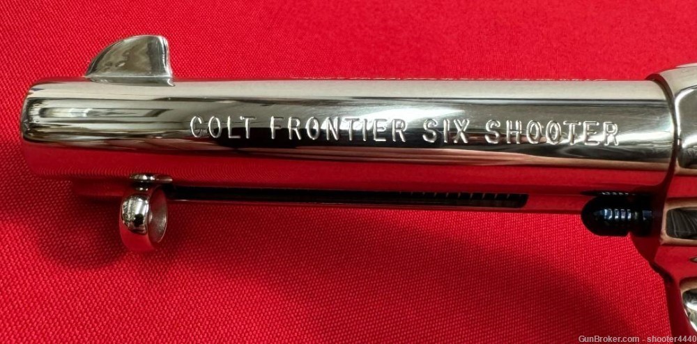 Colt Single Action Army SAA .44-40 4 3/4 NICKEL Factory BP Frame STUNNING!-img-5