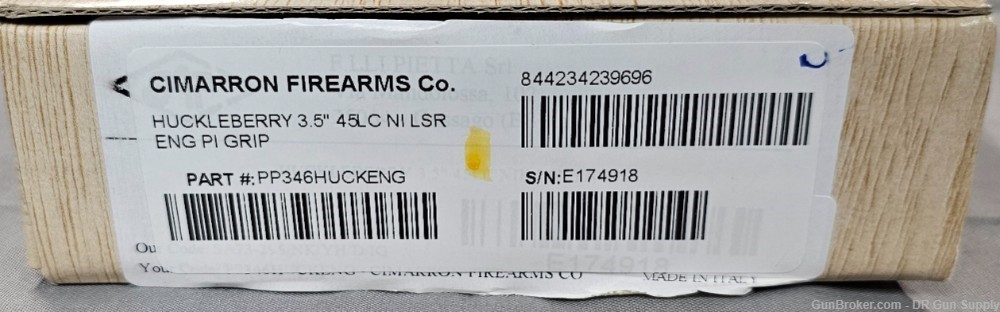 Cimarron Huckleberry 45 Colt 3.5" 6RD PP346HUCKENG Engraved NO CC FEES!-img-3