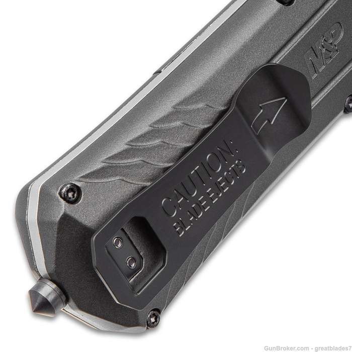 Smith &Wesson Black Oxide OTF Assisted Opening Grey Pocket Knife FREESHIP-img-2