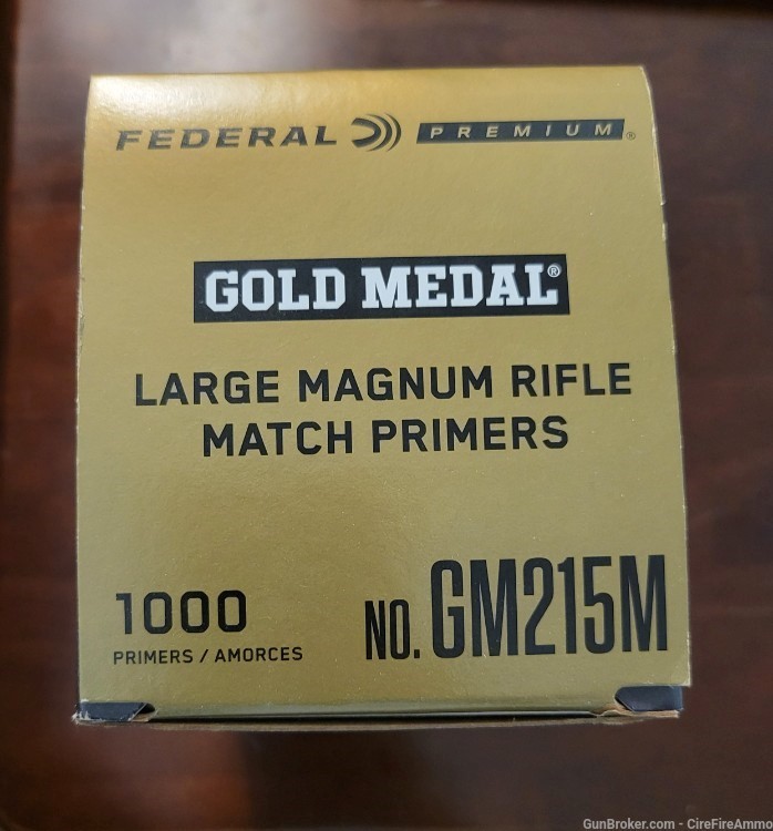 215M federal large rifle magnum Primers Gold Medal match #215M 1000 ct-img-1