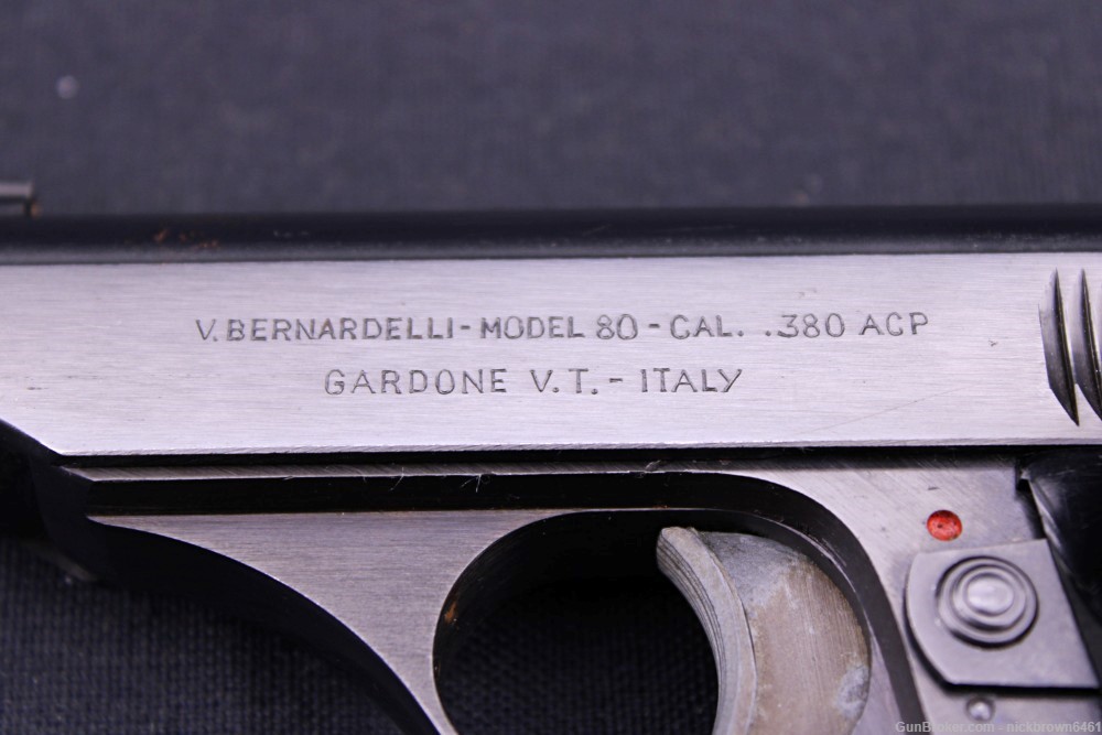V. BERNADELLI MODEL 80 380 AUTO ITALY MFG BLUED TARGET GRIP MANUAL SAFETY-img-10