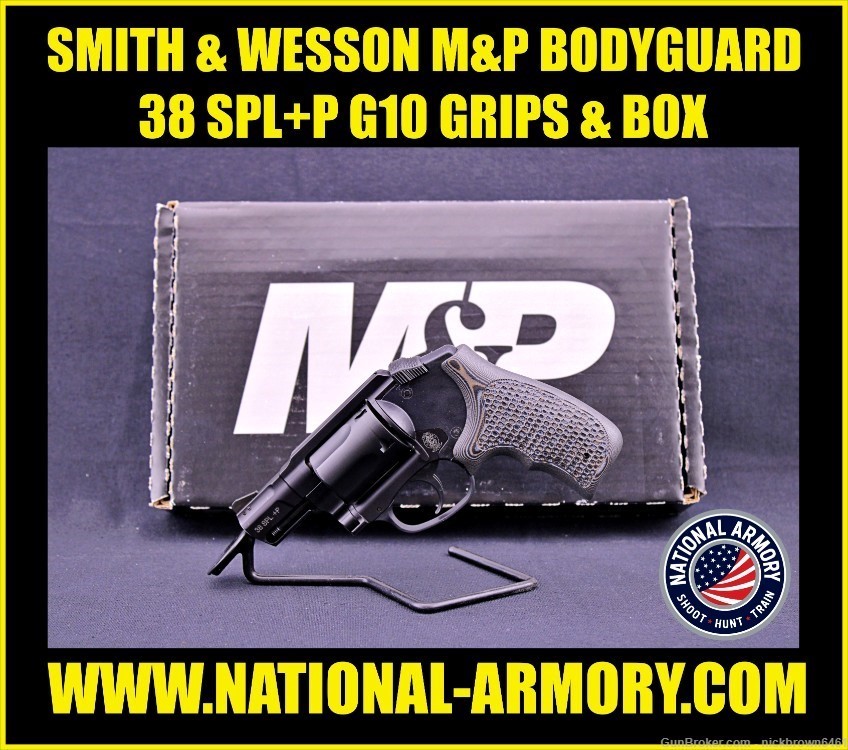 SMITH & WESSON M&P BODYGUARD 38 SPL +P 1.875" FACTORY BOX G10 GRIP-img-0
