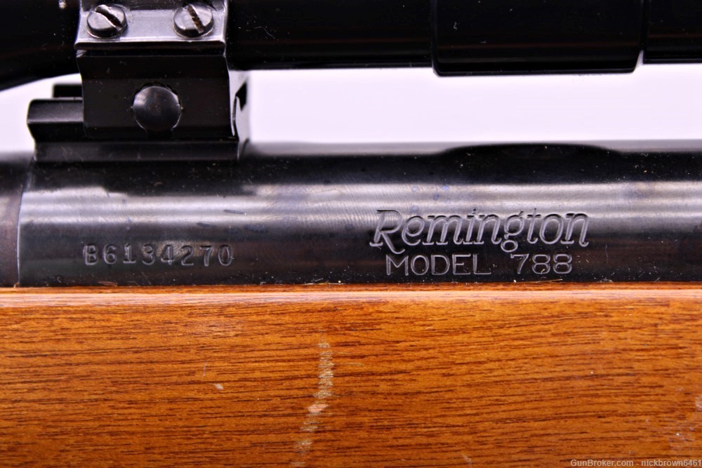 REMINGTON 788 CARBINE 243 WIN 18" BBL FREE TASCO 3-9 SCOPE AND SLING -img-6