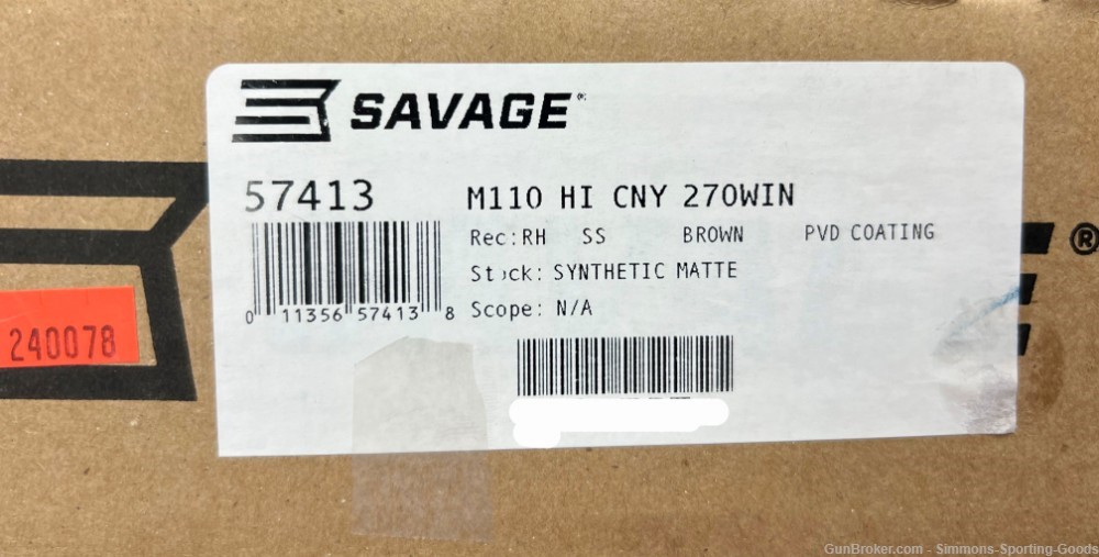 Savage M110 (57413) 22" 270WIN 4Rd High Country Bolt Action Rifle - Camo-img-2