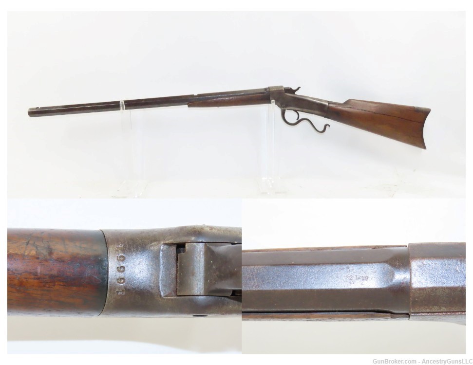 WILD WEST Era Antique MARLIN-BALLARD .32 Long Single Shot FRONTIER Rifle   -img-0