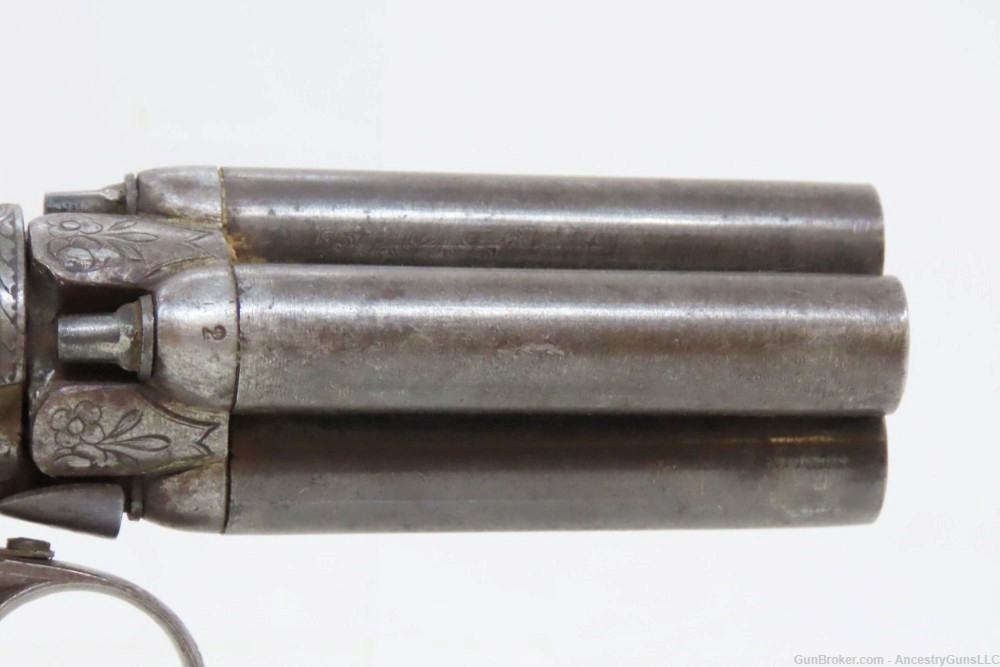 BELGIAN Antique MARIETTE PATENT Underhammer RING Trigger Perc. PEPPERBOX   -img-17