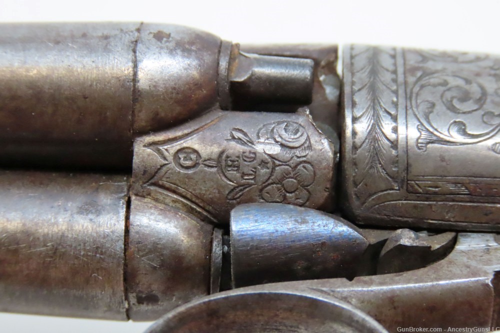 BELGIAN Antique MARIETTE PATENT Underhammer RING Trigger Perc. PEPPERBOX   -img-9