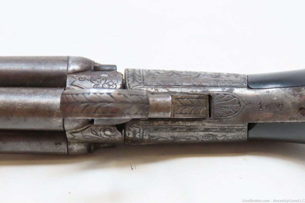 BELGIAN Antique MARIETTE PATENT Underhammer RING Trigger Perc. PEPPERBOX   -img-12