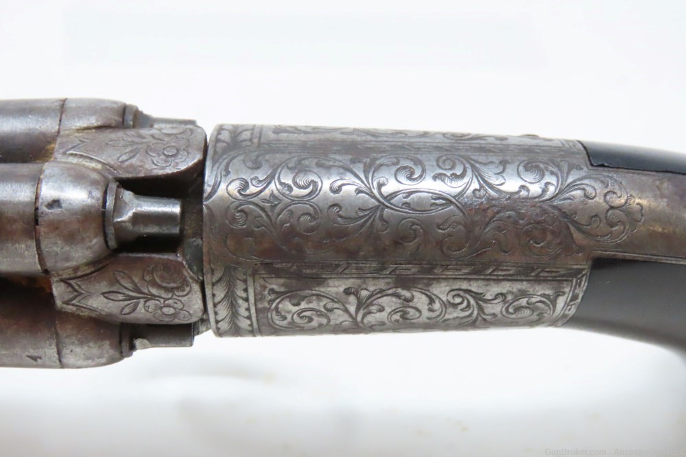 BELGIAN Antique MARIETTE PATENT Underhammer RING Trigger Perc. PEPPERBOX   -img-6