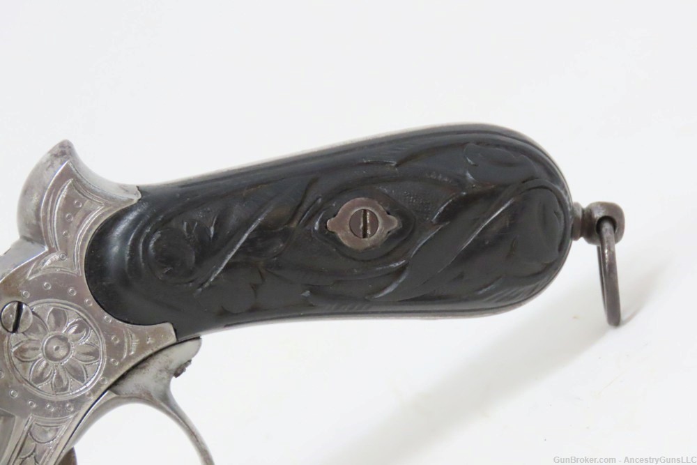 LARGE 10-SHOT 11MM PINFIRE JOSEPH CHAINEUX BREVETE Revolver  c1860s Antique-img-2