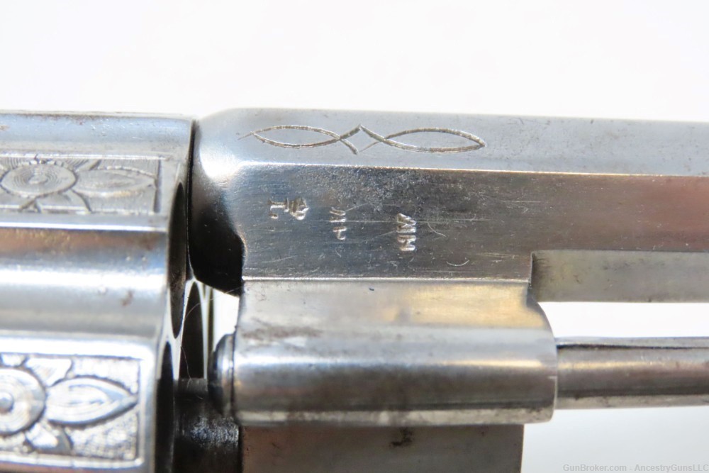 LARGE 10-SHOT 11MM PINFIRE JOSEPH CHAINEUX BREVETE Revolver  c1860s Antique-img-15