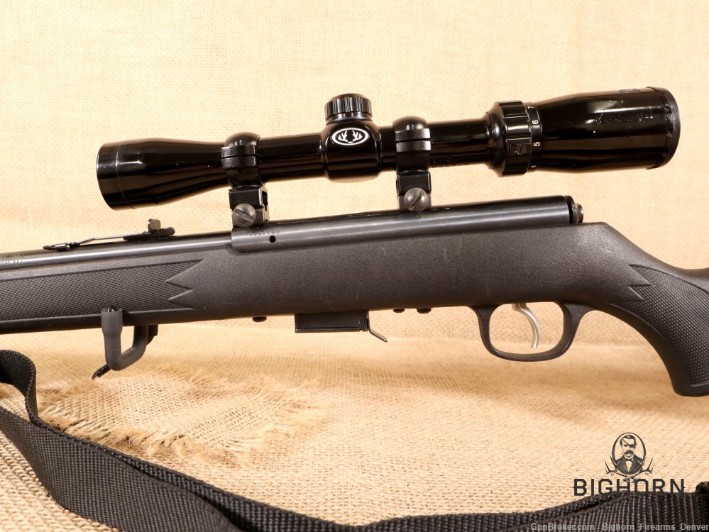 Savage Model 93 .22WMR Bolt-Action Rifle, Bushnell Scope 2-5rd Mags *PENNY*-img-9