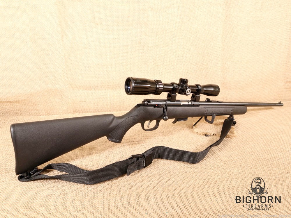 Savage Model 93 .22WMR Bolt-Action Rifle, Bushnell Scope 2-5rd Mags *PENNY*-img-0