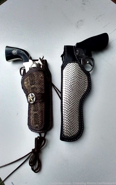 Custom exotic snakeskin holsters made to order for semi autos and revolvers-img-0
