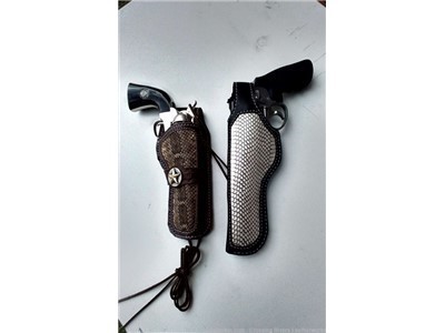 Custom exotic snakeskin holsters made to order for semi autos and revolvers