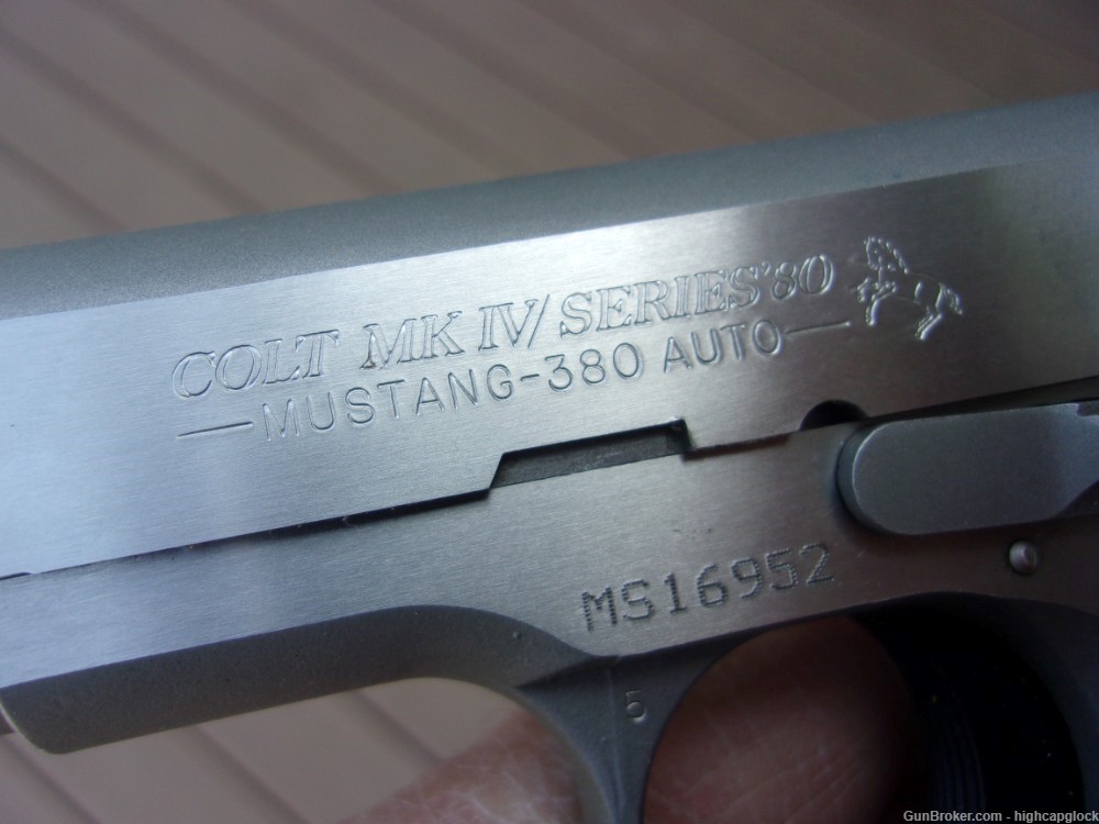 Colt MKIV Mustang .380 Stainless 2.75" Pistol 1994 NICE & CLEAN $1START-img-8