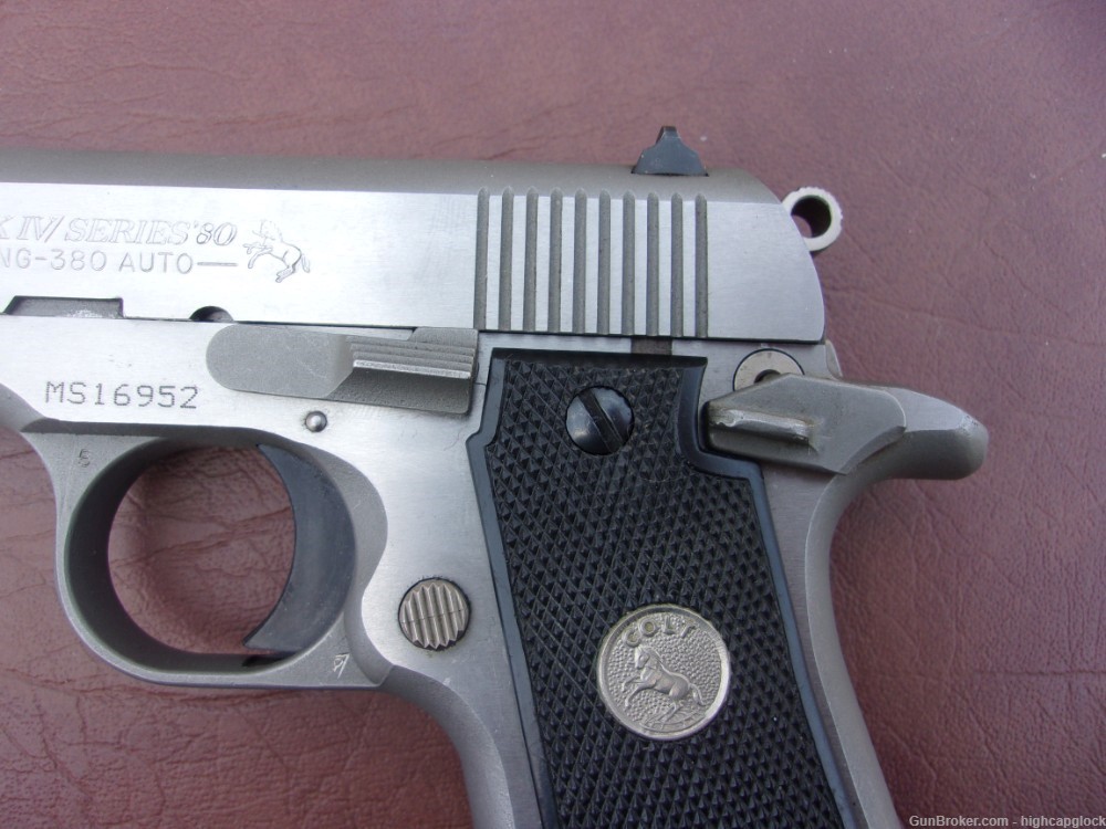 Colt MKIV Mustang .380 Stainless 2.75" Pistol 1994 NICE & CLEAN $1START-img-4