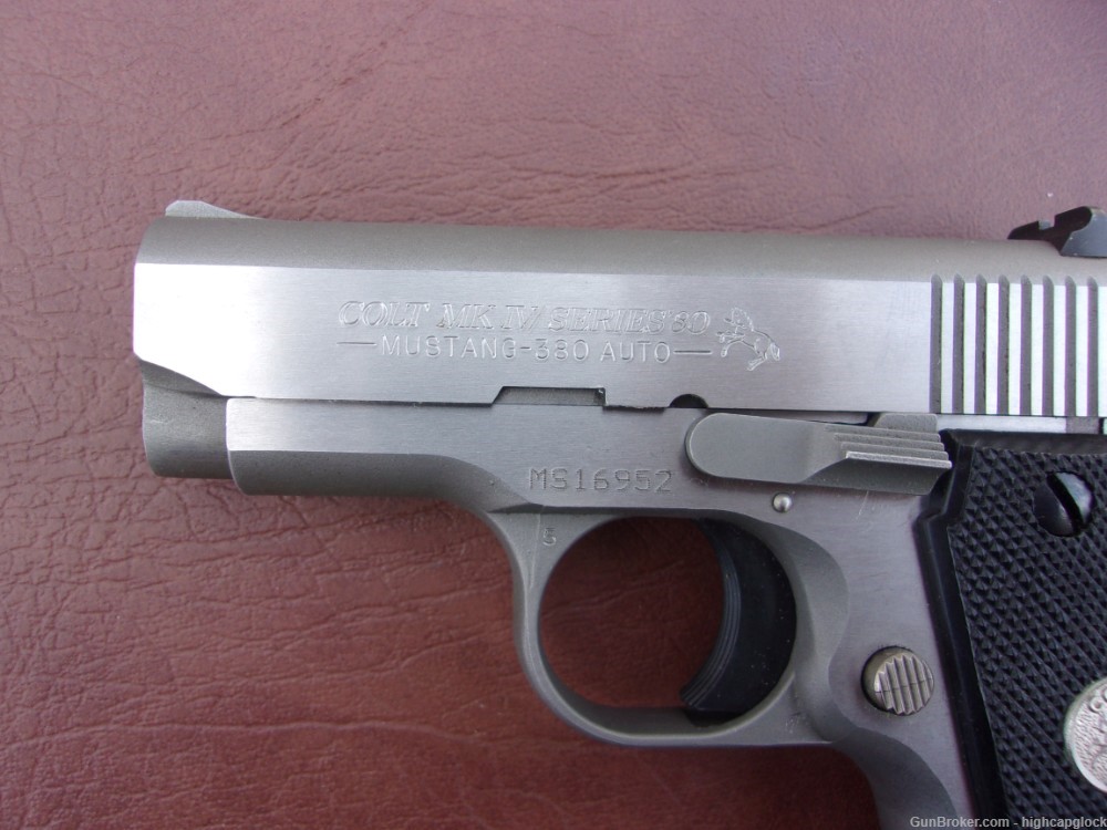 Colt MKIV Mustang .380 Stainless 2.75" Pistol 1994 NICE & CLEAN $1START-img-5