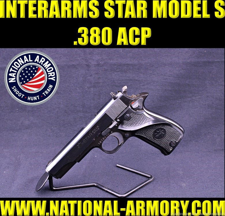 INTERARMS STAR MODEL S 380 ACP 3.5" 1911 STYLE ADJ REAR SIGHT 1 MAGAZINE-img-0
