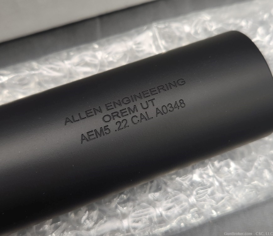 Allen Engineering AEM5 suppressor new in box .22 Caliber for 5.56 or .223-img-1