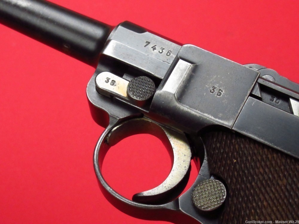 Early 1937 code S/42 Luger P08 Mauser German Army Pistol 9mm P38 DWM-img-17