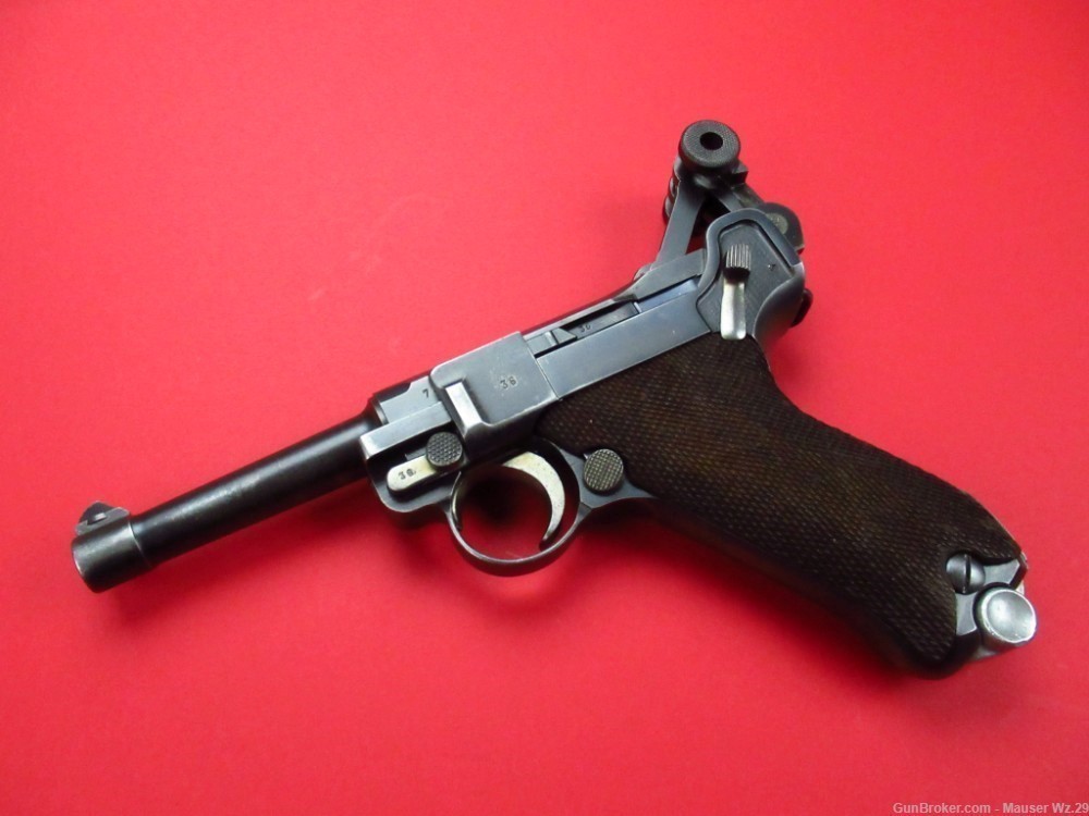Early 1937 code S/42 Luger P08 Mauser German Army Pistol 9mm P38 DWM-img-64