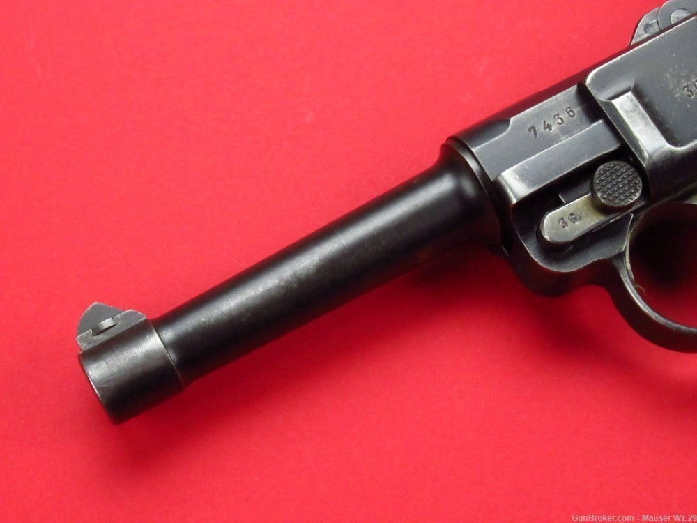 Early 1937 code S/42 Luger P08 Mauser German Army Pistol 9mm P38 DWM-img-7