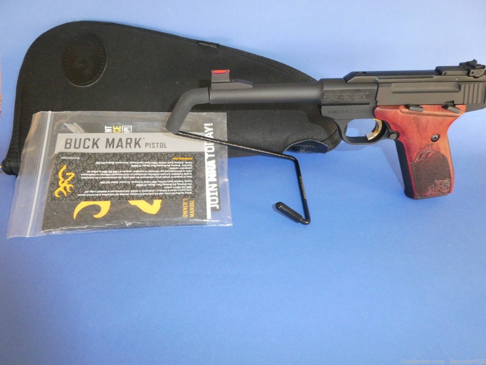 Browning Buck Mark Challenge Rosewood 22 LR Semi Automatic Pistol-img-0