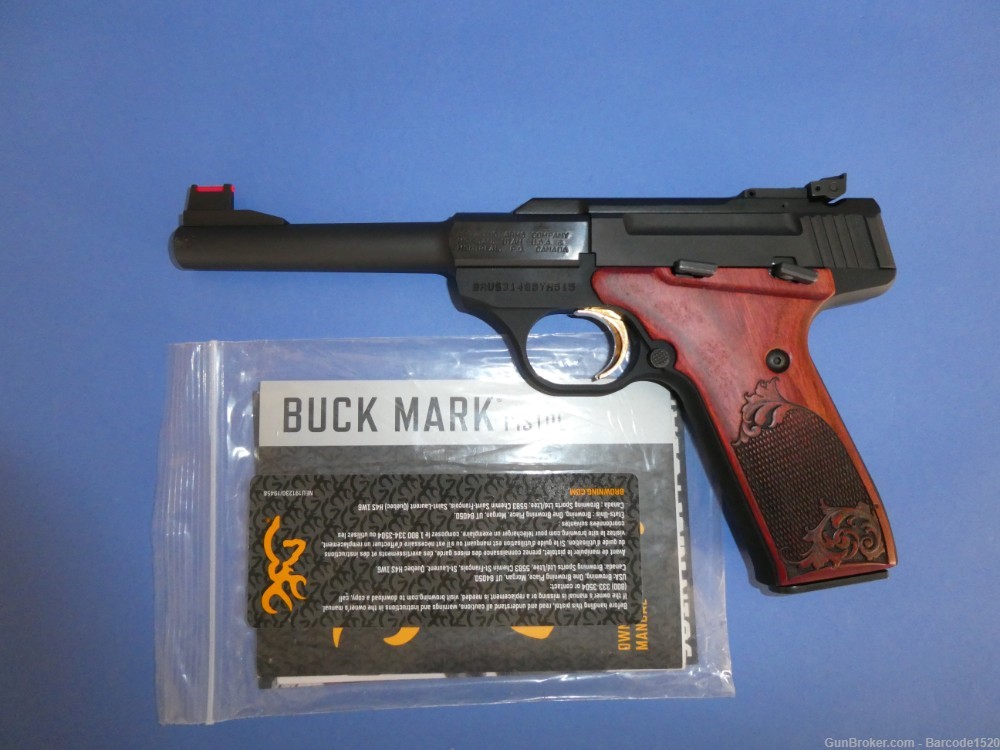Browning Buck Mark Challenge Rosewood 22 LR Semi Automatic Pistol-img-3