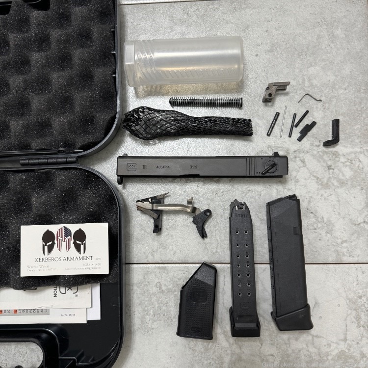 Rare Glock 18 G18 Slide and Parts Kit 9mm Full Auto Non-FFL LAST ONE-img-0