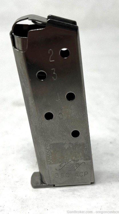 Kimber Micro .380 ACP 6 Round Factory Magazine - Stainless Steel (1)-img-3