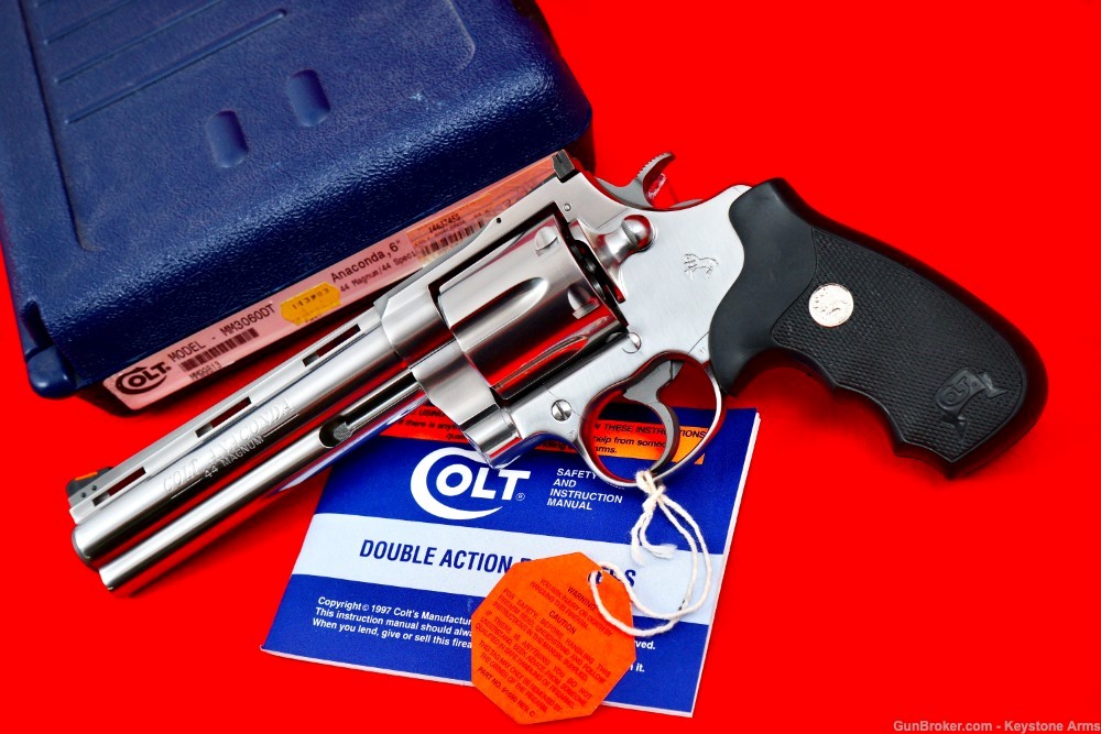 Scarce Colt Anaconda DT 6" .44 Magnum Factory Drilled & Tapped LNIB-img-0