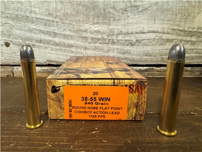 38-55 Winchester HSM 240 Grain Round nose flat point 20 Rounds No CC Fees