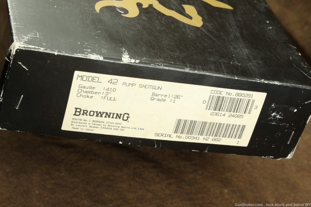 Browning Miroku Model 42 Grade 1 .410 Bore 26" Pump Action Shotgun, 1991-img-33