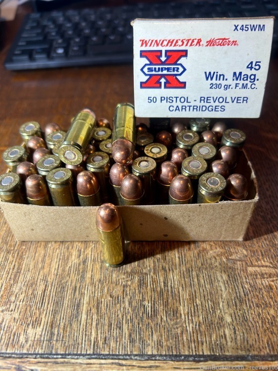 45 Winchester Magnum 50 Rounds 230gr. FMC, X45WM-img-0