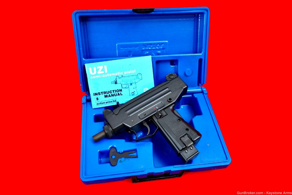 Rare & Desired Pre Ban IMI Israel UZI Pistol 9mm w/ Original Case As New-img-0