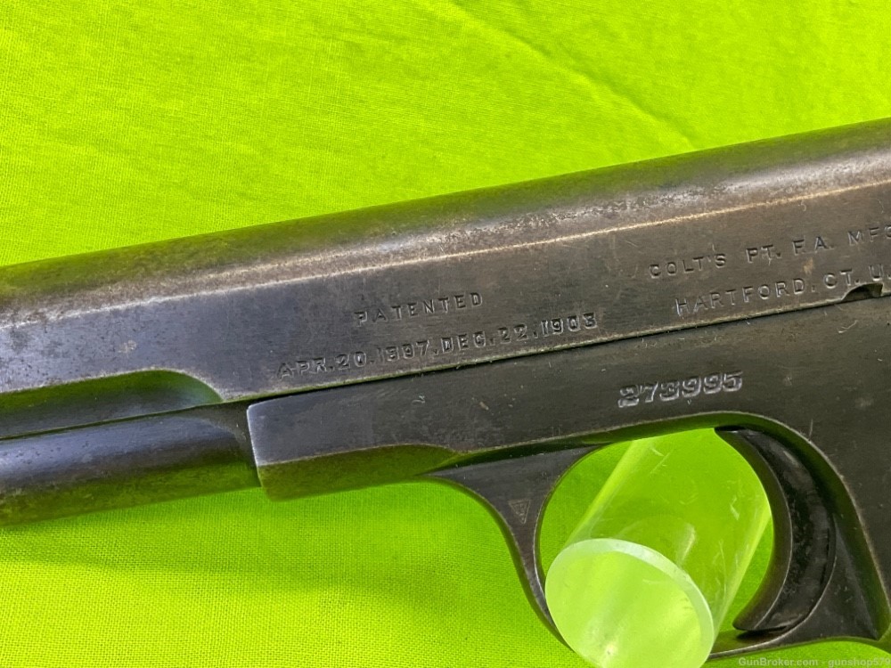 Vintage Colt Pocket Hammerless 1903 32 ACP Auto 7.65 Browning MFG 1918 C&R-img-6